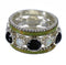Southwestern Silver Multicolor Stackable Ring Set Size 5-3/4 QX76184